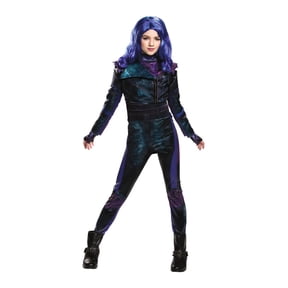 Disguise Girls' Descendants Deluxe Mal Jumpsuit Costume - Size 7-8
