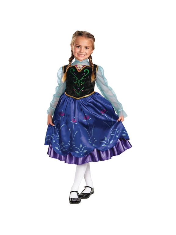 Girls' Disney Frozen Anna Deluxe Costume - Size 7-8