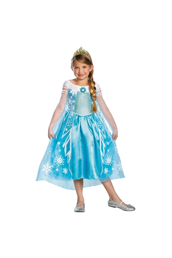 Girls' Disney Frozen Elsa Deluxe Costume - Size 4-6