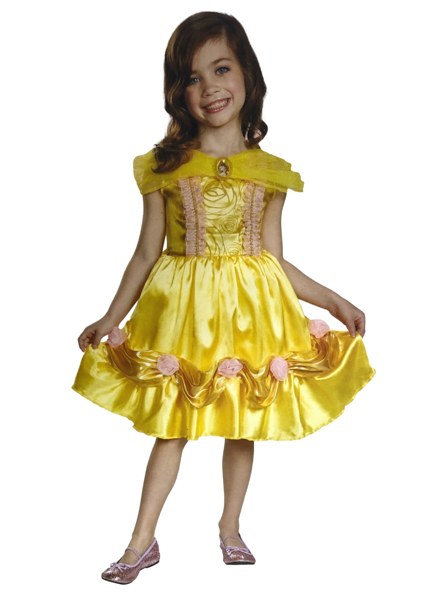 Disguise Girls Disney Princess Belle Halloween Costume Dress M (78