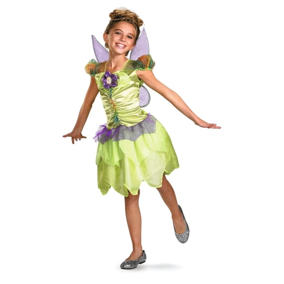 Disguise Girls' Disney Tinker Bell Rainbow Fairy Costume - Size 4-6