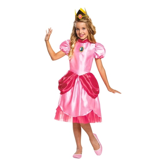 Disguise Girls' Princess Peach Costume - Size 10-12
