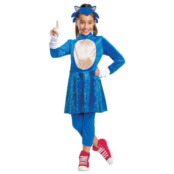Disguise Girls' Sonic the Hedgehog Dress Costume - Size 7-8