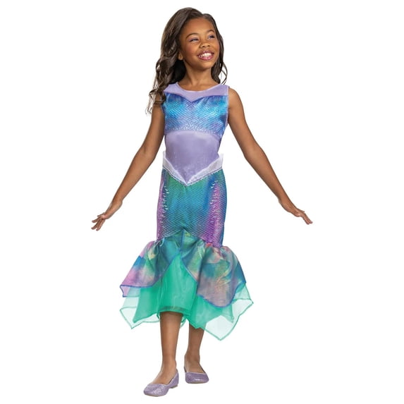 Disguise Girls' The Little Mermaid Classic Ariel Dress Costume - Size 4-6