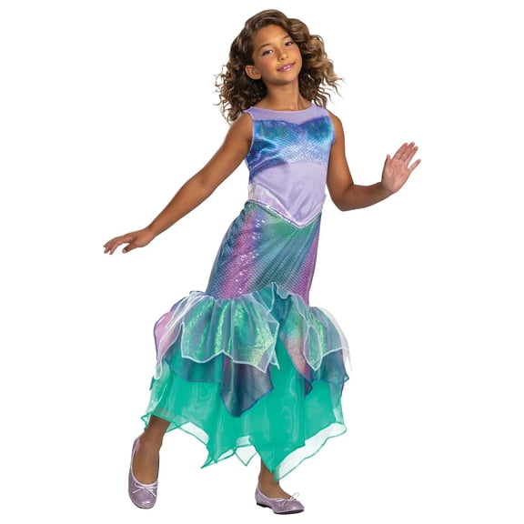 Disguise Girls' The Little Mermaid Deluxe Ariel Dress Costume - 4-6