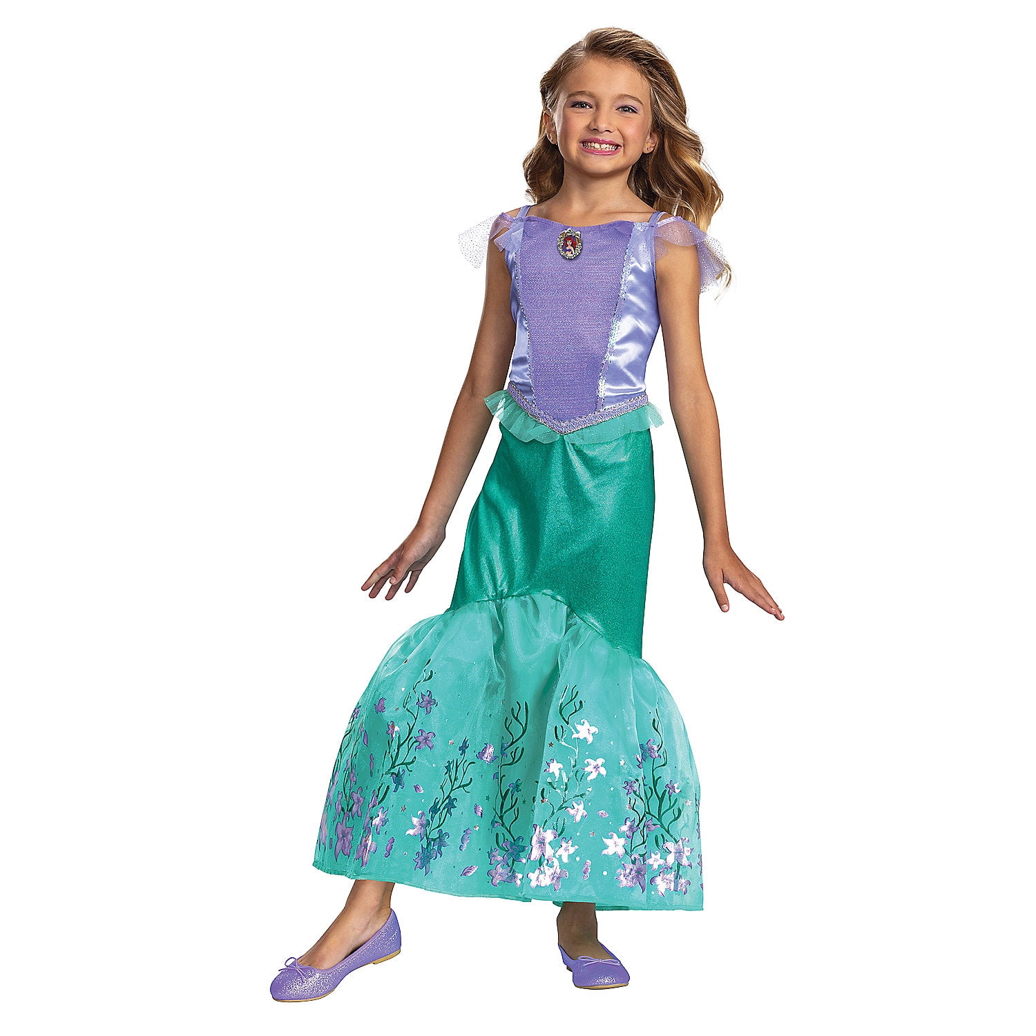 Disguise Mermaid Costume For Toddlers – Sparkly X-Small (3T-4T) Outfit
