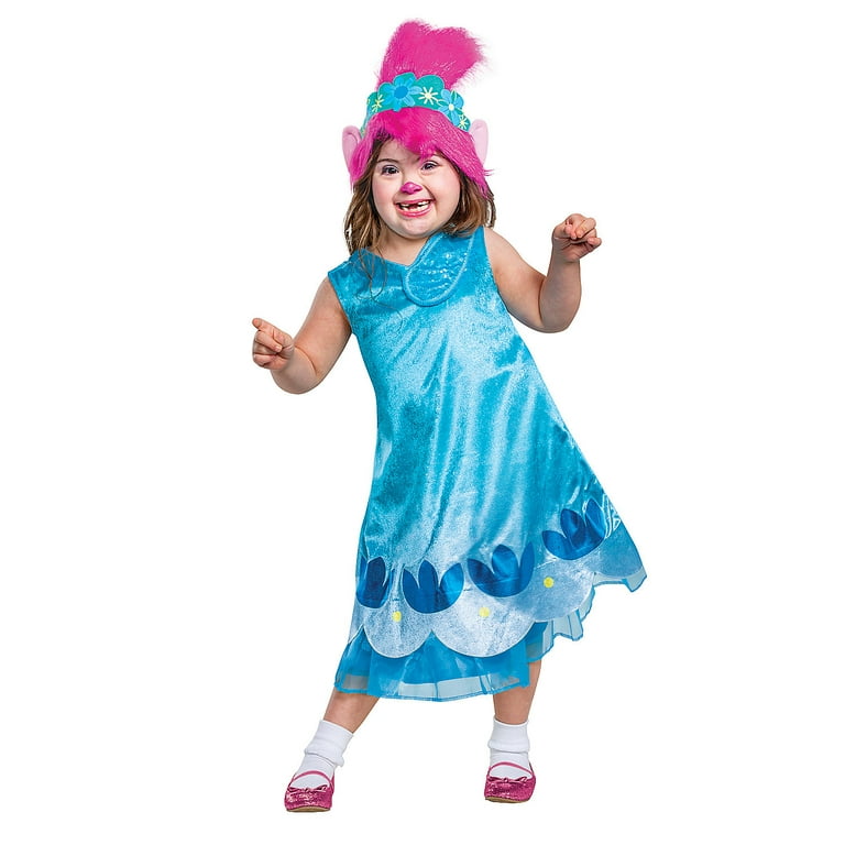 Disguise Girls Trolls World Tour Poppy Adaptive Costume Size 7 8