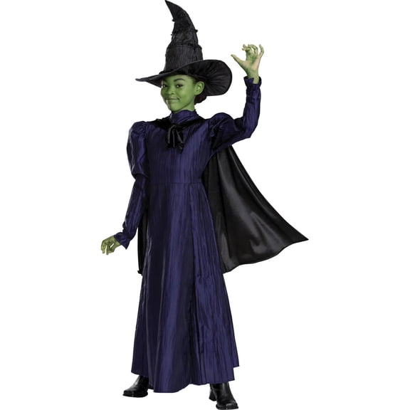 Disguise Girls' Wicked Elphaba Deluxe Costume - Size 10-12