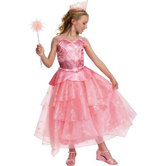 Disguise Girls' Wicked Glinda Deluxe Costume - Size 10-12
