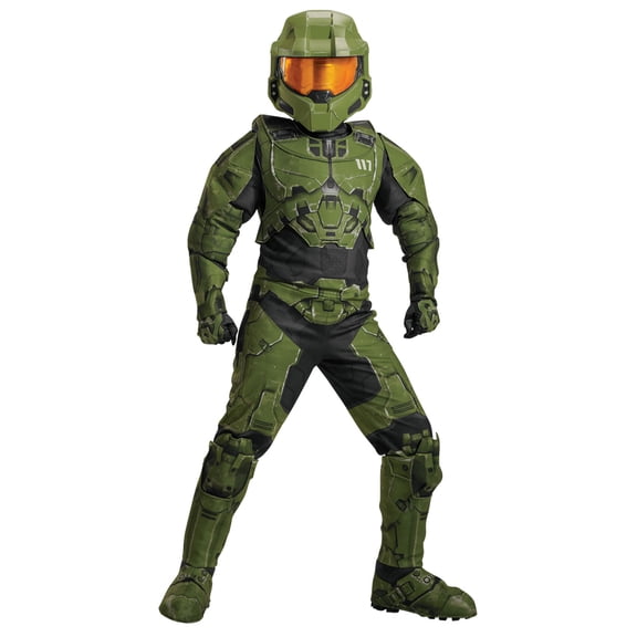 Disguise Halo Master Chief Infinite Halloween Fancy-Dress Costume for Child, Little Boys M (7-8)