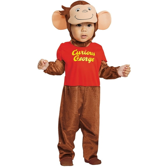 Disguise Infant Boys' Curious George Jumpsuit Costume - 12-18 Month
