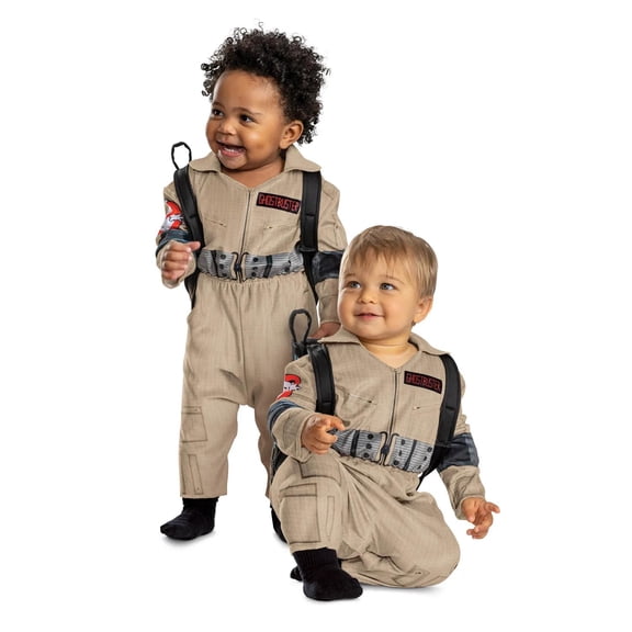 Disguise Infant Ghostbusters: Frozen Empire Posh Flight Suit Costume - Size 12-18 Months - Beige