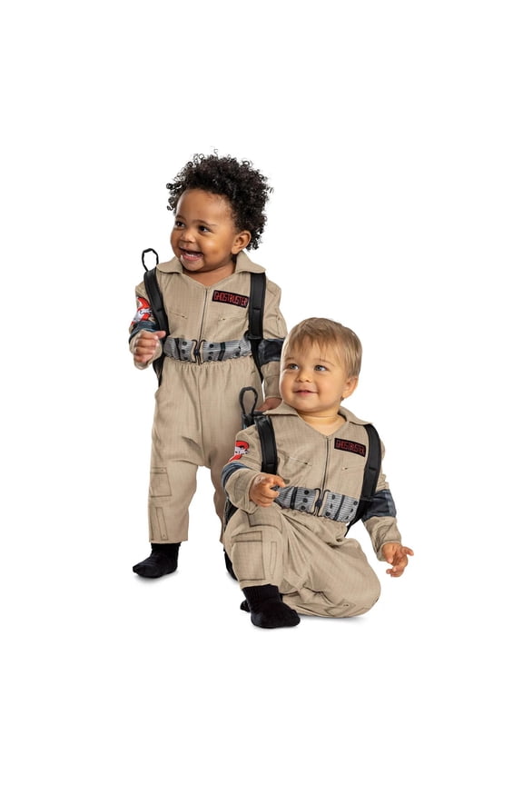 Infant Ghostbusters: Frozen Empire Posh Flight Suit Costume - Size 12-18 Months - Beige