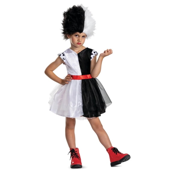Disguise Infant Girls' Disney's Cruella de Vil Classic Dress Costume - Size 6-12 Months - White