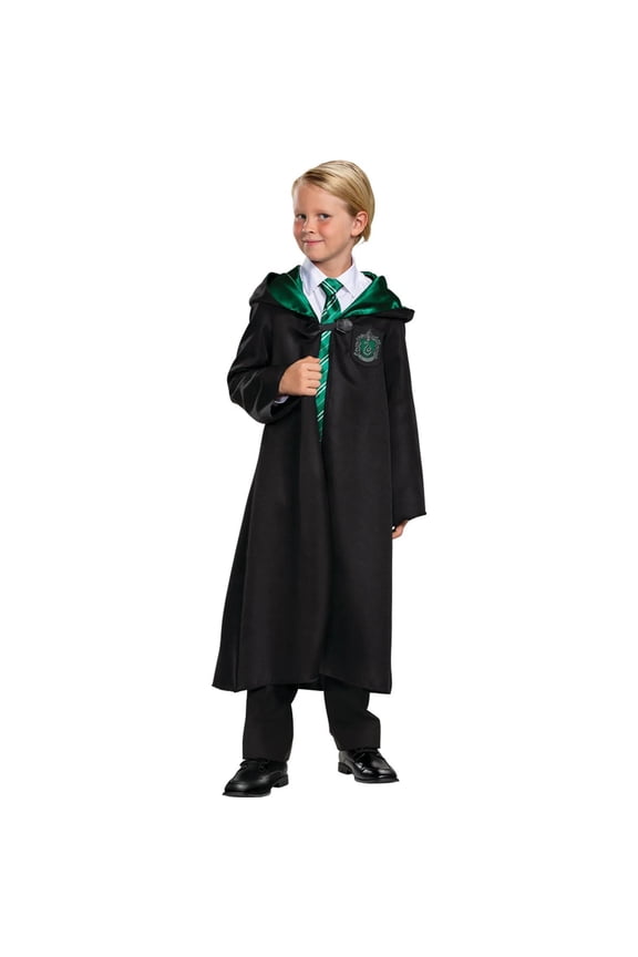 Kids' Classic Harry Potter Slytherin Robe Costume - Size 10-12