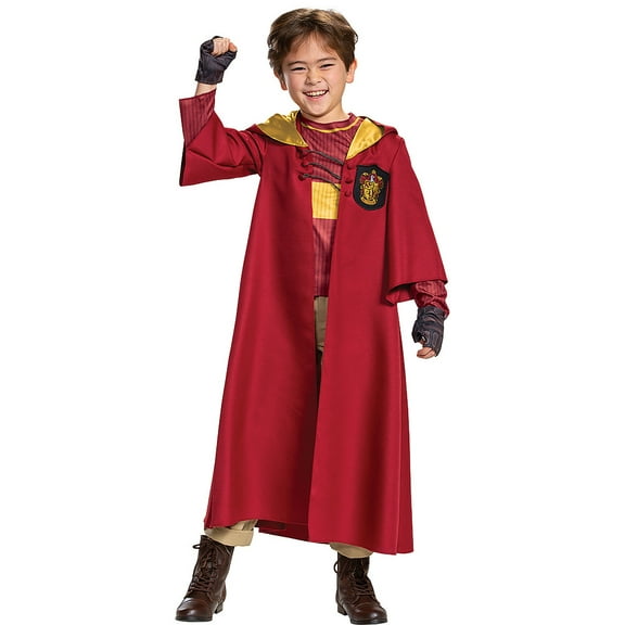 Disguise Kids' Deluxe Harry Potter Gryffindor Quidditch Team Costume - Size 4-6