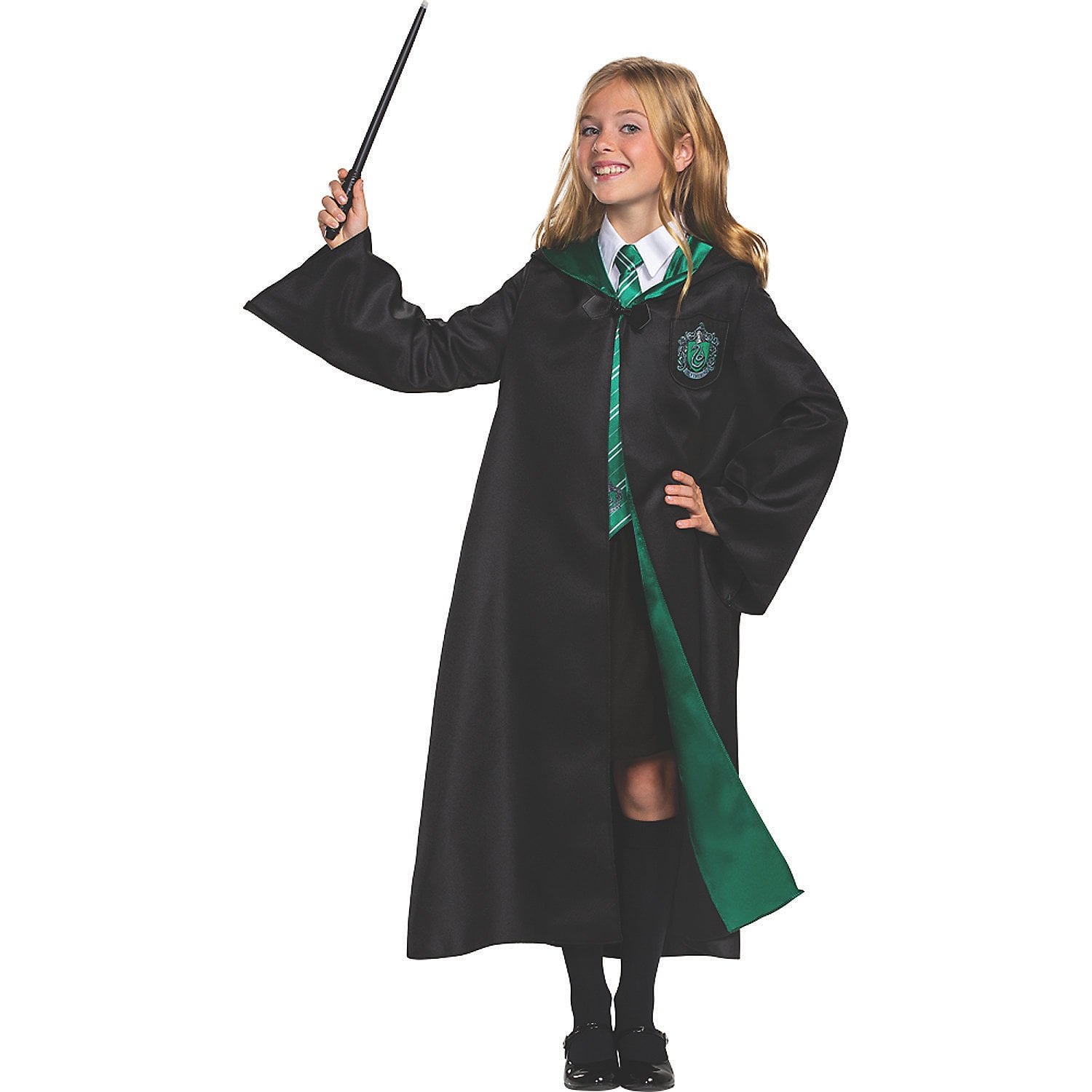 Disguise Kids' Deluxe Harry Potter Slytherin Robe Costume - Size 10-12 ...