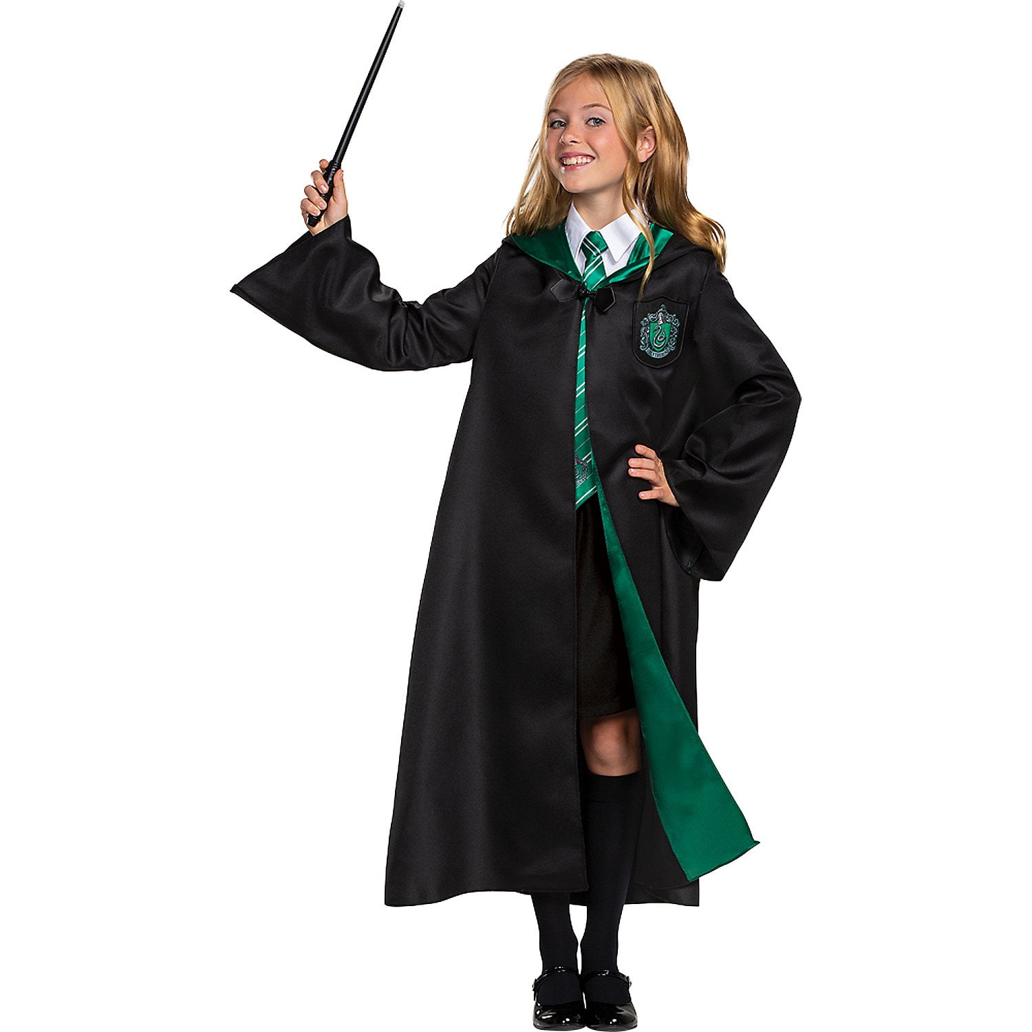 Disguise Kids' Deluxe Harry Potter Slytherin Robe Costume - Size 7-8