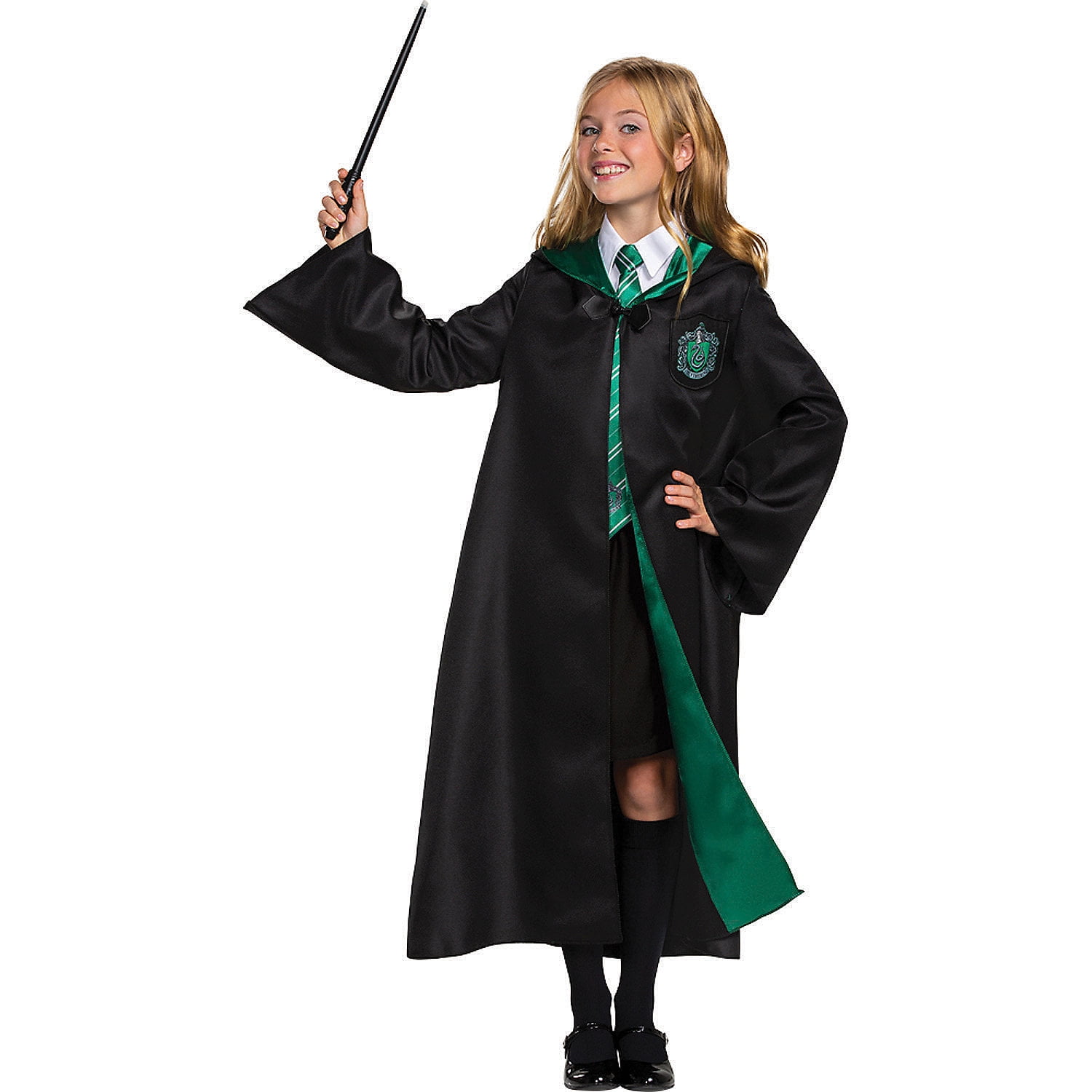 Disguise Kids' Deluxe Harry Potter Slytherin Robe Costume - Size 4-6