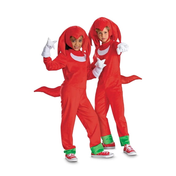 Disguise Boys' Sonic The Hedgehog 3 Knuckles Deluxe - Size 7-8 - Red
