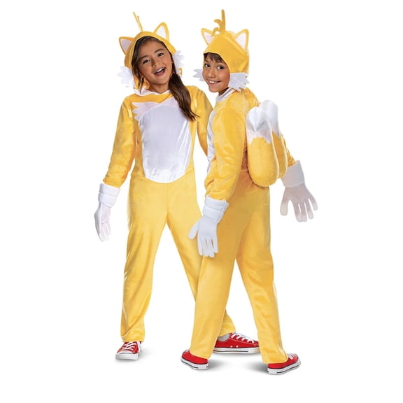 Disguise Boys' Sonic The Hedgehog 3 Tails Deluxe - Size 7-8 - Orange