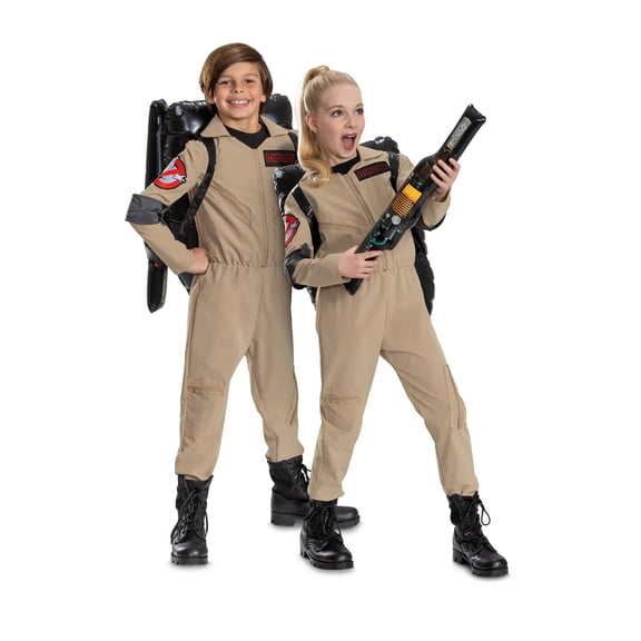 Disguise Kids' Ghostbusters: Frozen Empire Flight Suit Deluxe Costume - Size 7-8 - Beige