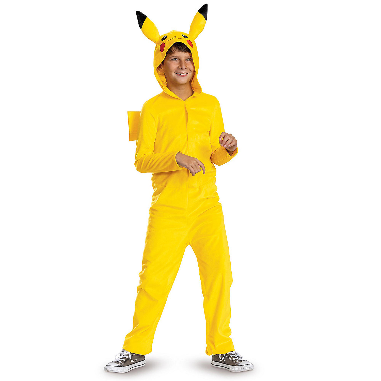 Disguise Kids' Pokemon Adaptive Pikachu Jumpsuit Costume - Size 10-12 - image 1 of 12