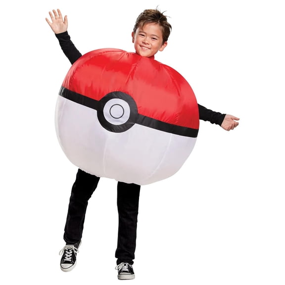 Disguise Kids' Pokemon Inflatable Poke Ball Costume - One Size Fits Most