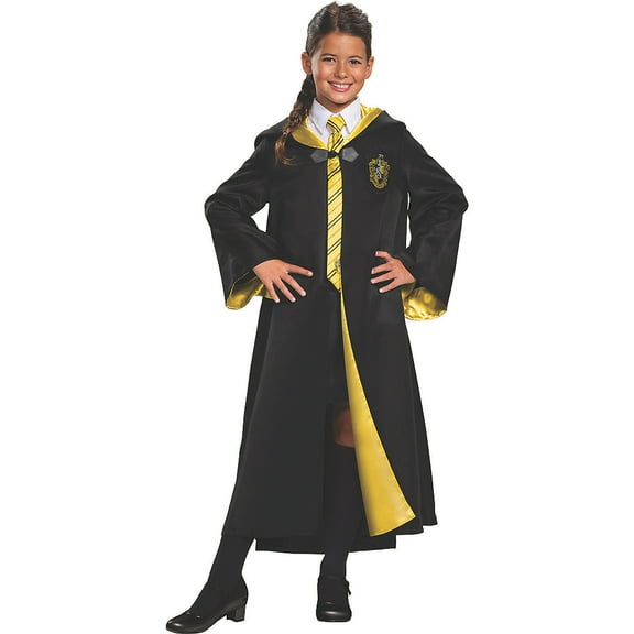 Disguise Kids' Presitge Harry Potter Hufflepuff Robe Costume - Size 10-12