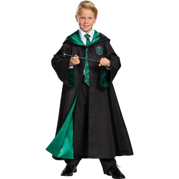 Disguise Kids' Prestige Harry Potter Slytherin Robe Costume - Size 4-6