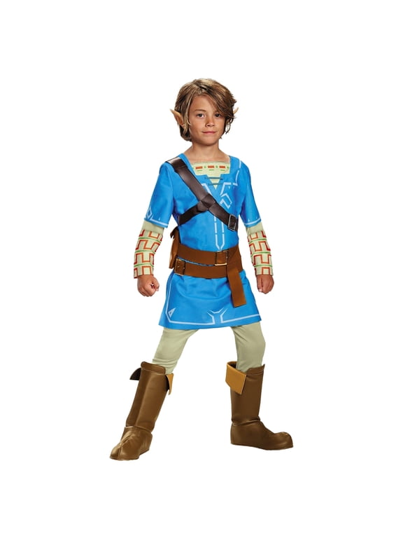 Link Breath Of The Wild Boys Deluxe Costume, Blue(14-16)