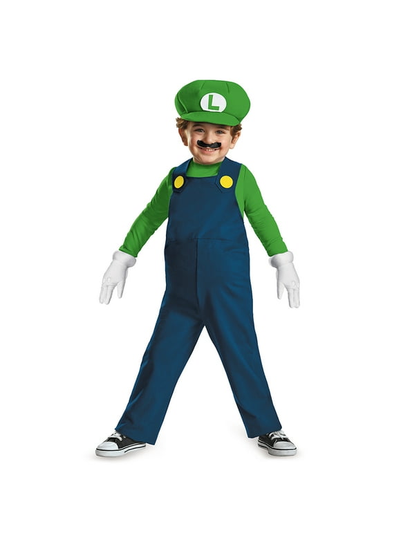Disguise Luigi Boy's Halloween Fancy-Dress Costume for Toddler, 2T