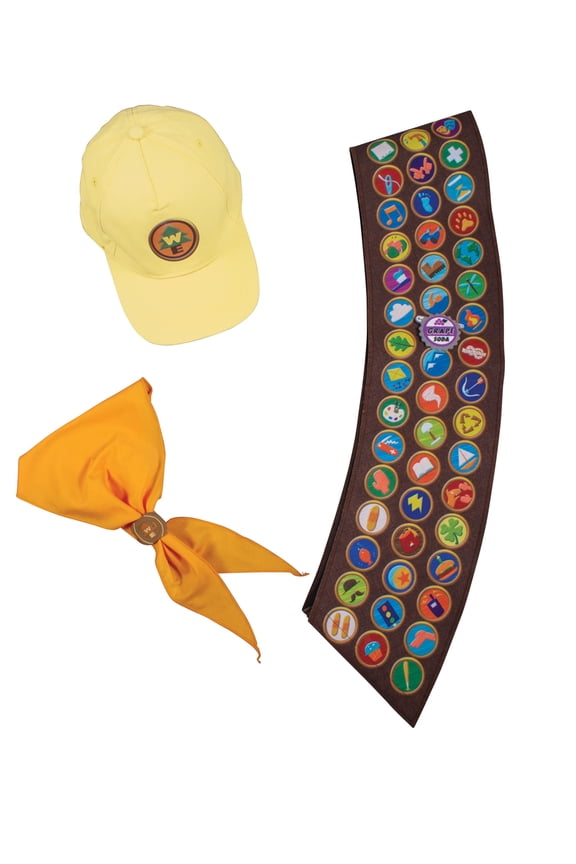 Men's Disney Pixar Up Russell Costume Accessory Kit, Brown, Adult Size