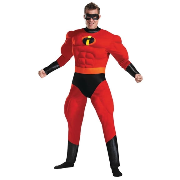 Disguise Mens Mr. Incredible Deluxe Muscle Costume - Size Large/X Large