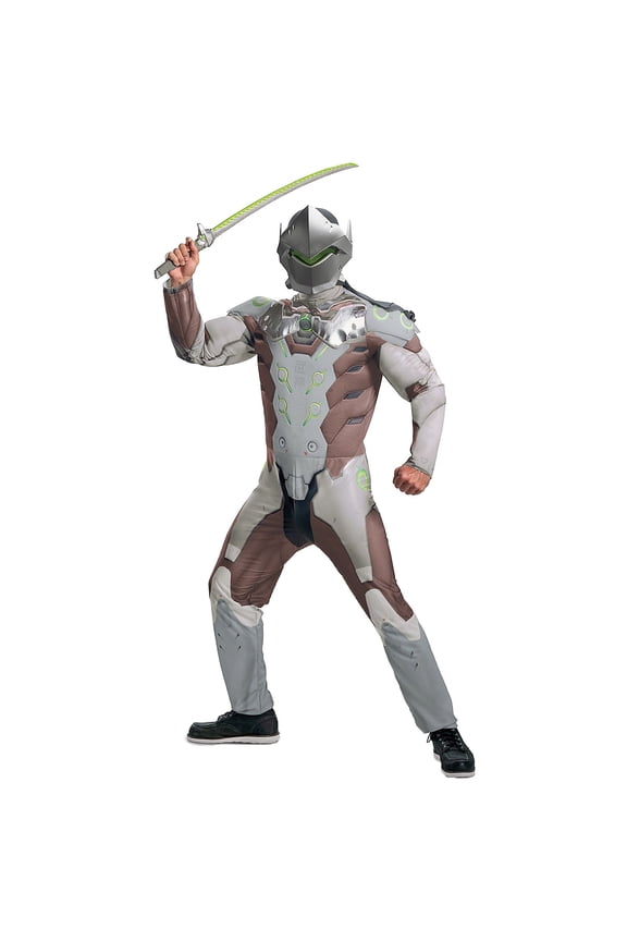 Mens Overwatch Genji Muscle Costume - Size Medium