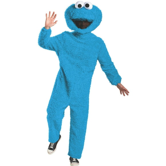 Disguise Mens Sesame Street Plush Cookie Monster Prestige Costume - Size Large/X Large