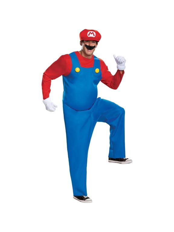 Mens Super Mario Bros. Deluxe Mario Costume - Size XX Large