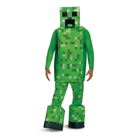 Disguise Minecraft Creeper Prestige Halloween Fancy-Dress Costume for Adult, Regular One Size