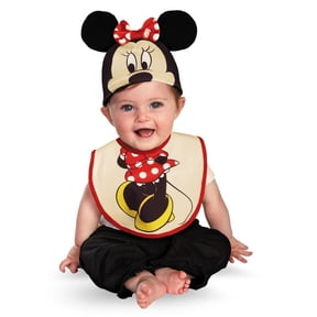 Child's Disney Minnie Mouse Bib And Hat Costume Accessory Set