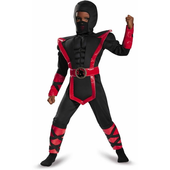 Disguise Ninja Muscle Boy's Halloween Fancy-Dress Costume for Child, Toddler 3-4T