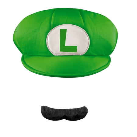 Disguise Nintendo Super Mario Bros. Luigi Everyday Hat Mustache Costume Accessory