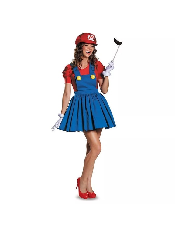 Disguise Nintendo Super Mario Bros Women's Mario Costume Dress X-Large 18-20 Female