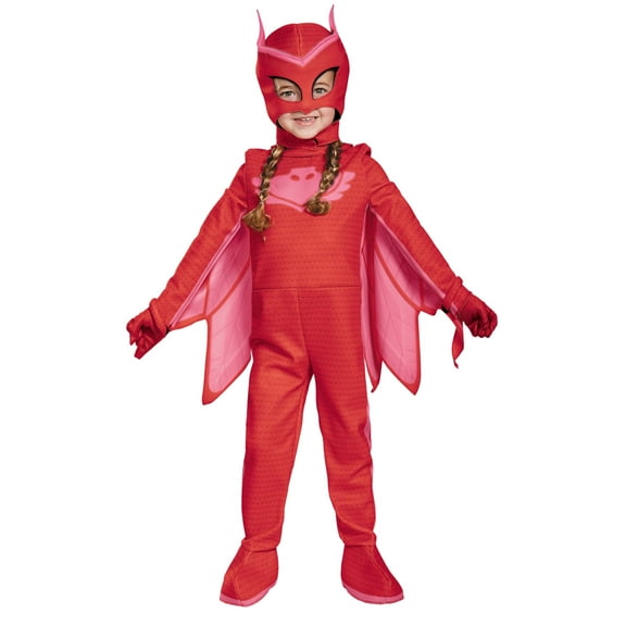 Disguise Owlette Deluxe Costume for Girls with Glow in the Dark Emblem for Ages 3-4, Toddler 4T