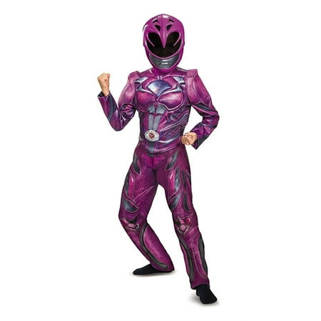 Disguise Pink Power Rangers Deluxe Halloween Fancy-Dress Costume for Child, Little Girls L (10-12)