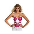 thumbnail image 1 of Women's Sexy Sassy Pink Mighty Morphin Power Ranger Bustier Costume Small 4-6, 1 of 2