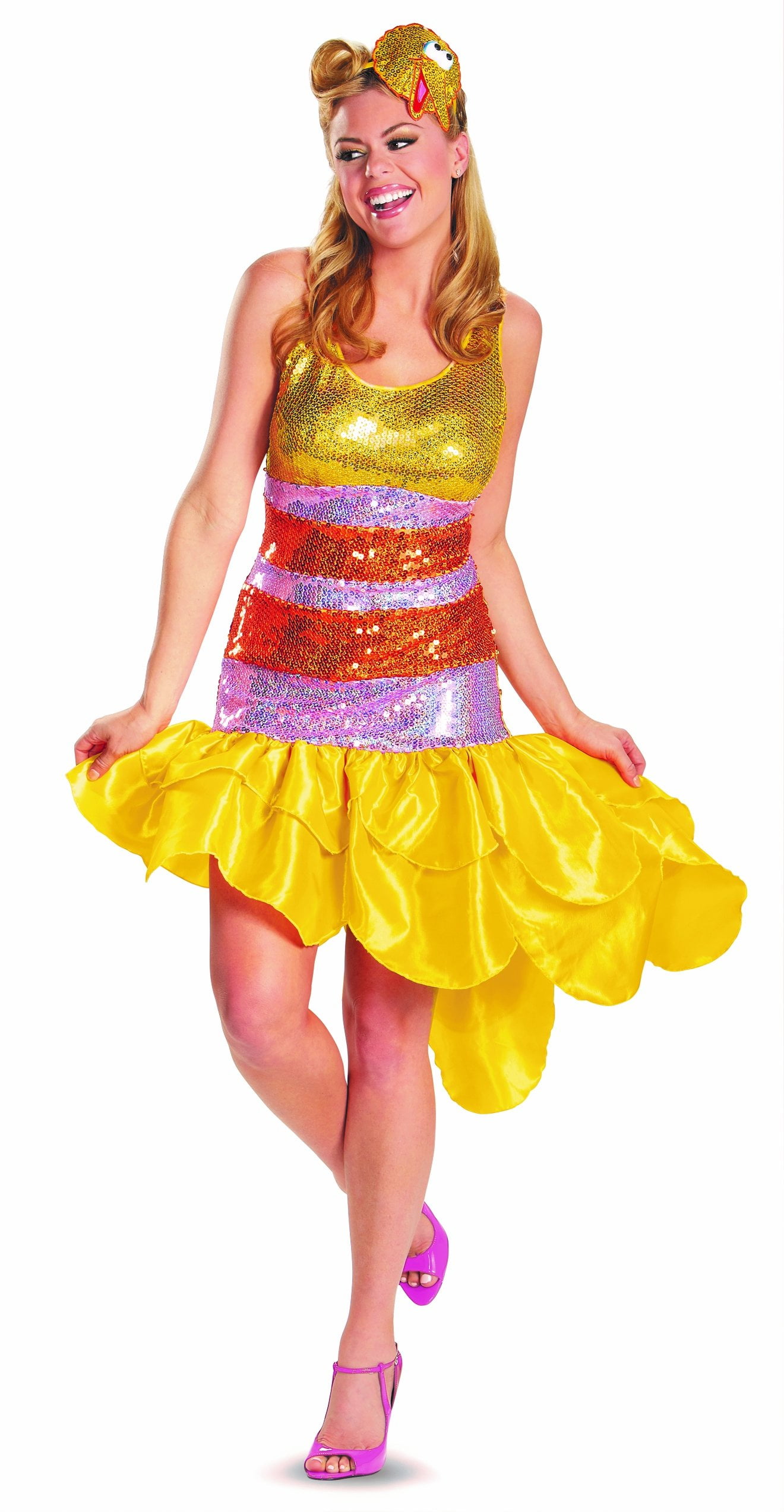 Disguise Sesame Street Big Bird Glam Deluxe Womens Adult Costume Small ...