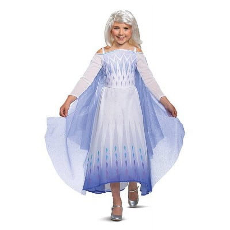 Disguise Snow Queen Elsa Girl's Fancy-Dress Costume with Glitter
