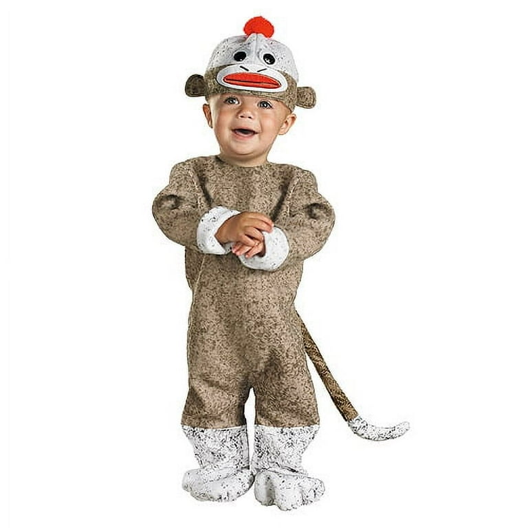 Disguise Sock Monkey Boy s Halloween Fancy Dress Costume for Infant 12 18 Months