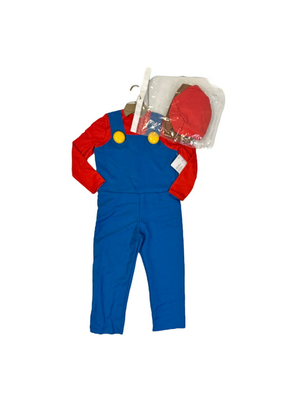 Disguise Super Mario Boy's Deluxe Dress Up Halloween Costume (M (8-10))
