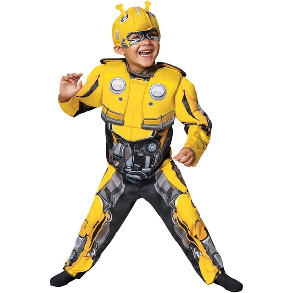 Disguise Toddler Boys' Bumblebee Muscle Jumpsuit Costume - 2T